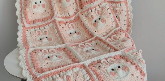 Bunny Crochet Baby Blanket