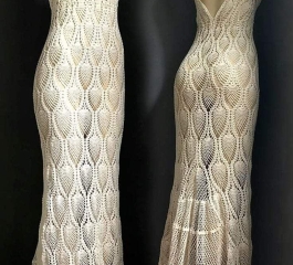 Crochet Dress with Pineapple Decoration Pattern