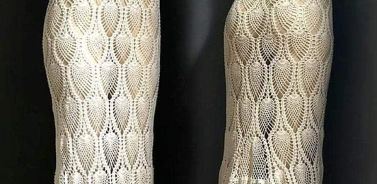 Crochet Dress with Pineapple Decoration Pattern