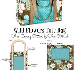 Wild Flowers Tote Bag – Pattern: A Beautiful DIY Quilt Project