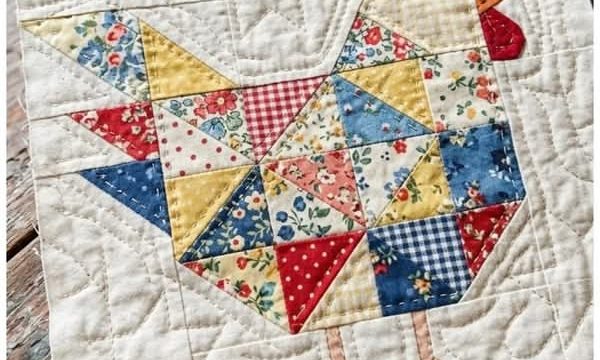 Chicken Quilt Block Pattern