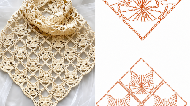 Crochet Cat Square Shawl Pattern