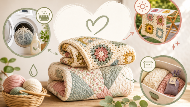 How to Care for Your Handmade Crochet and Quilted Creations: Washing, Drying and Storage