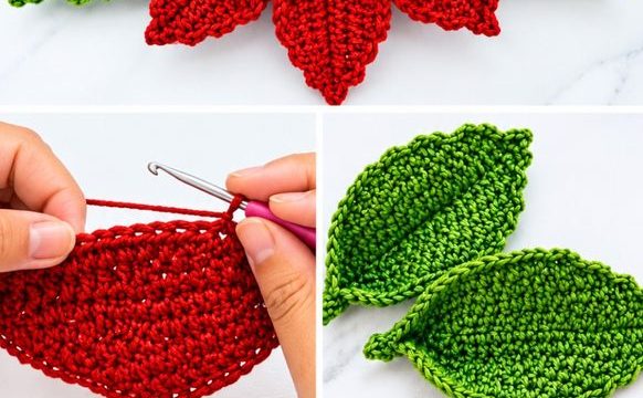 Crochet Poinsettia Flower Pattern